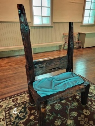 Chairs by Aaron: "Burnt Ebony" - Front Entry Bench, Reclaimed Fir & Leather, $4000.00