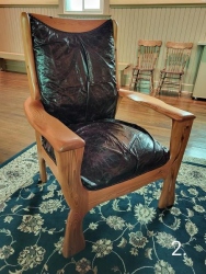 Chairs by Aaron: "True Grit" - Cogswell Chair, Reclaimed Fir & Leather, $4000.00