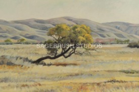 16x24 - The Leaning Tree - Prairie Landscape Oil Painting by Dean Francis - 2040