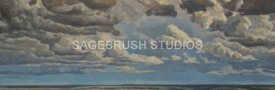 16x48 - After The Rains - Prairie Landscape Oil Painting by Dean Francis - 2019
