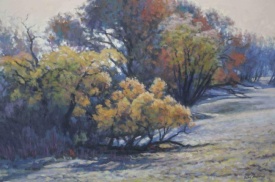 20x30 - A Chill In The Air - Prairie Landscape Oil Painting by Dean Francis - 2213