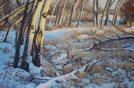 20x30 - The Days Grow Short - Prairie Landscape Oil Painting by Dean Francis - 2218