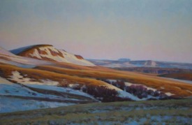 16x24 - March Delight - Prairie Landscape Oil Painting by Dean Francis - 2223