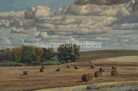 24x36 - Autumn Dance - Prairie Landscape Oil Painting by Dean Francis - 2015