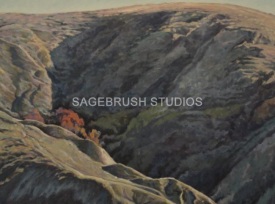 30x40 - View From The Crest - Prairie Landscape Oil Painting by Dean Francis - 2007