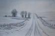 16x24 - Winter Drive - Prairie Landscape Oil Painting by Dean Francis - 2618