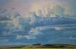 24x36 - Storm Brewing - Prairie Landscape Oil Painting by Dean Francis - 2612