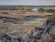30x40 - Patterns of Erosion - Prairie Landscape Oil Painting by Dean Francis - 2606